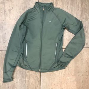 NIKE Teal colored warm running zip up